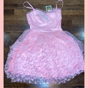 Wicked Glinda Ruffle Butterfly Dress Hottopic